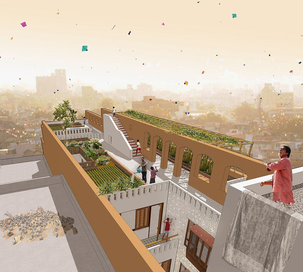 Render of terrace view