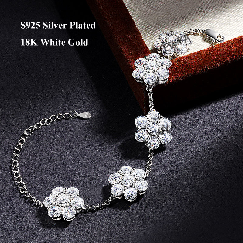 Thumbnail: 7-Stone Full 5mm D Color Moissanite Pendant Necklace for Women S925 Silver 3.5ct