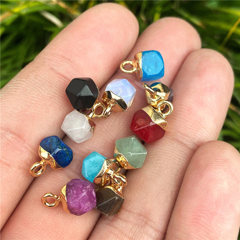 Thumbnail: 1-5PCS High Quality Raw Stone Pendant Rough Original Crystal Energy Pendant 