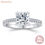 الصورة المصغرة: Newshe Genuine 925 Sterling Silver Engagement Ring 7mm Princess Cut AAAAA Cubic 