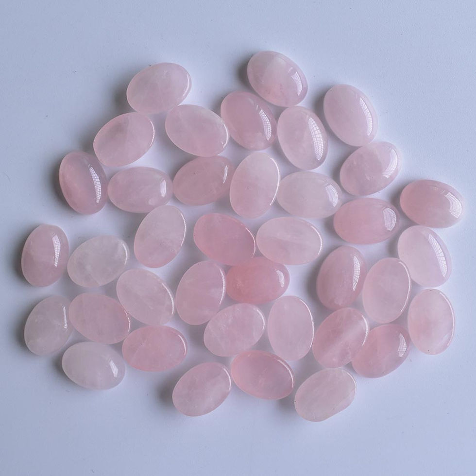 Miniaturbild: Wholesale natural rose quartz loose stone oval cabochon for jewelry making 