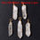 Miniature : 2pcs Natural Clear Quartz Pendant – Gold Metal Wrap Crystal Charms for DIY