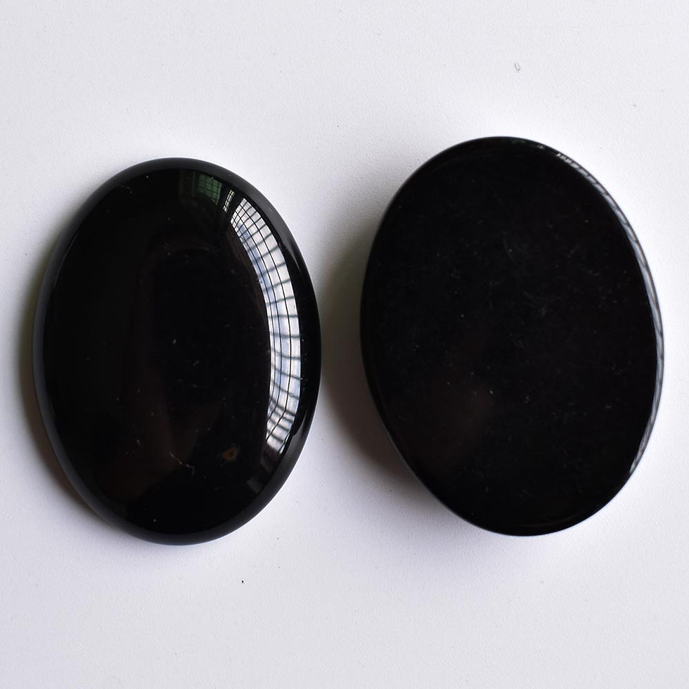 Miniaturbild: Wholesale 6pcs natural black onyx Oval CAB CABOCHON 30x40mm beads for jewelry 