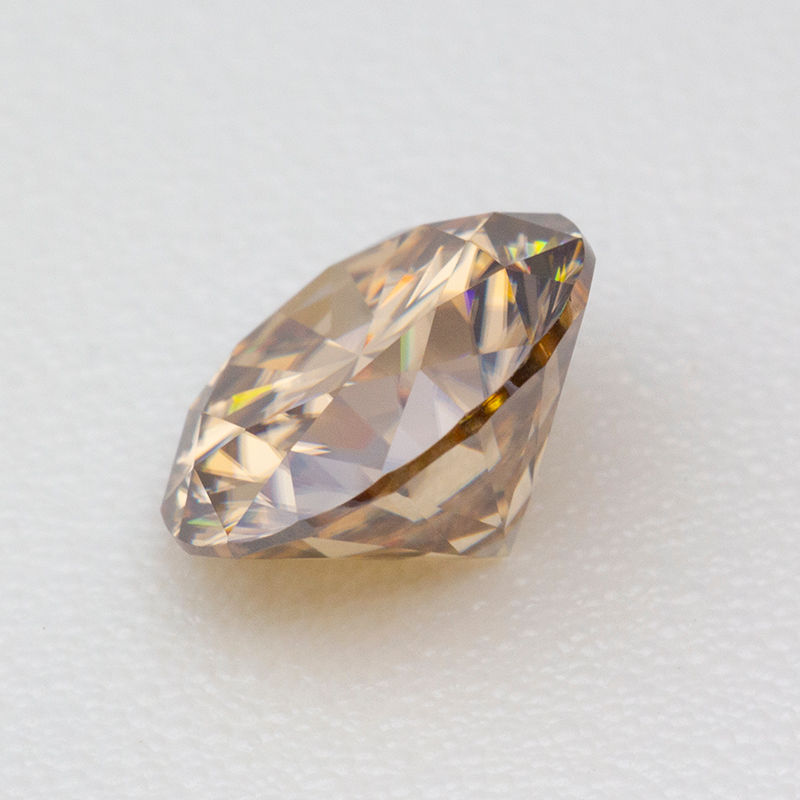 Miniatura: Never Fade Natural Champagne Moissanite Stone with Certificate 0.5-20.0ct 3EX