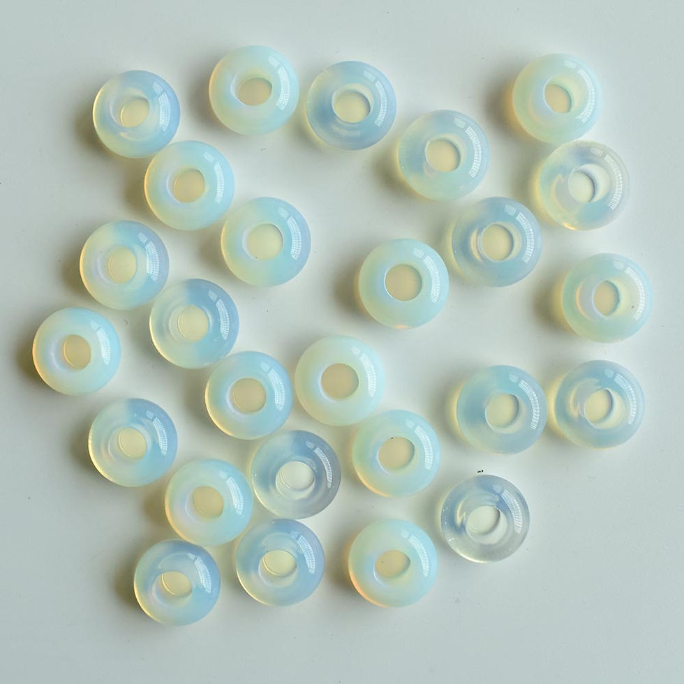 Miniaturbild: Opal loose stone round shape big hole beads for bracelet 30pcs/lot wholesale 