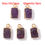 Miniature : Wholesale Amethyst Hexagon Sun Charms – Reiki Pendants for DIY Jewelry