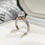 Miniature : Sparkling Bow Tie 1CT Moissanite Engagement Ring For Women S925 Sterling Silver 