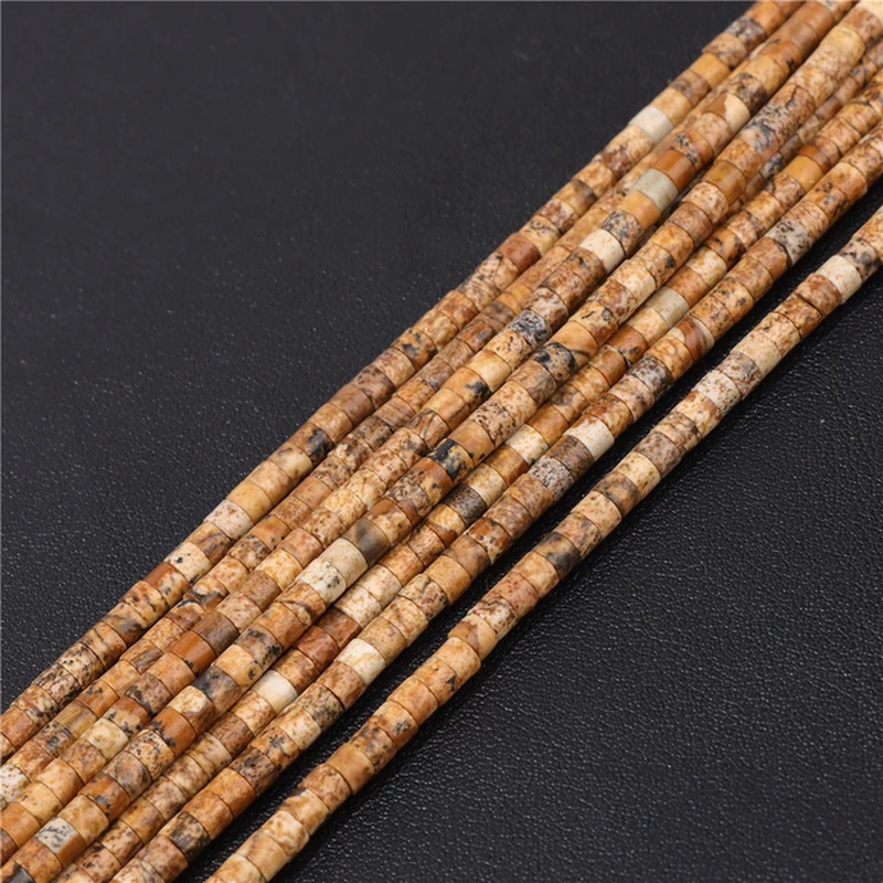 Thumbnail: Natural Stone Bead 2X3Mm Rondelle Flat Lapis Lazuli Jaspers Agate Loose Beads  