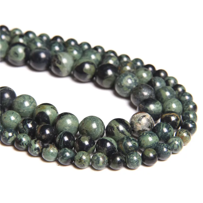 Miniaturbild: New Polar Jades Stone Bead Round Green Loose Beads 4 6 8 10 12Mm Bracelet Beads 