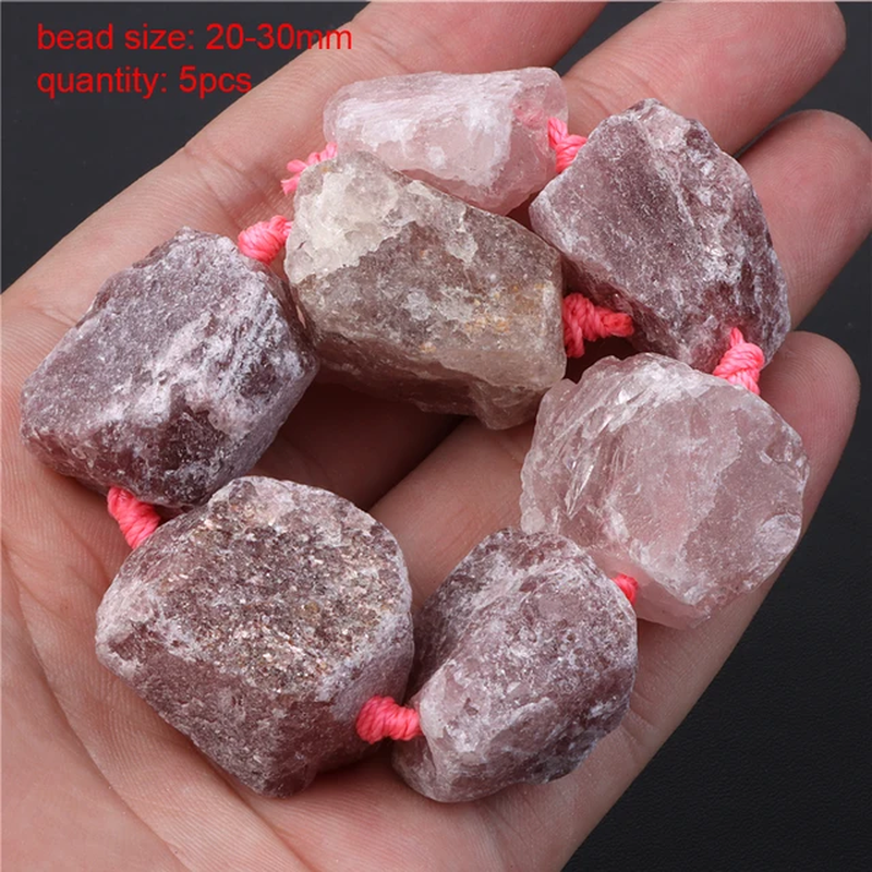 Miniaturbild: Natural Strawberry Quartz Gemstone Beads round Faceted Round Loose Charm Bead 