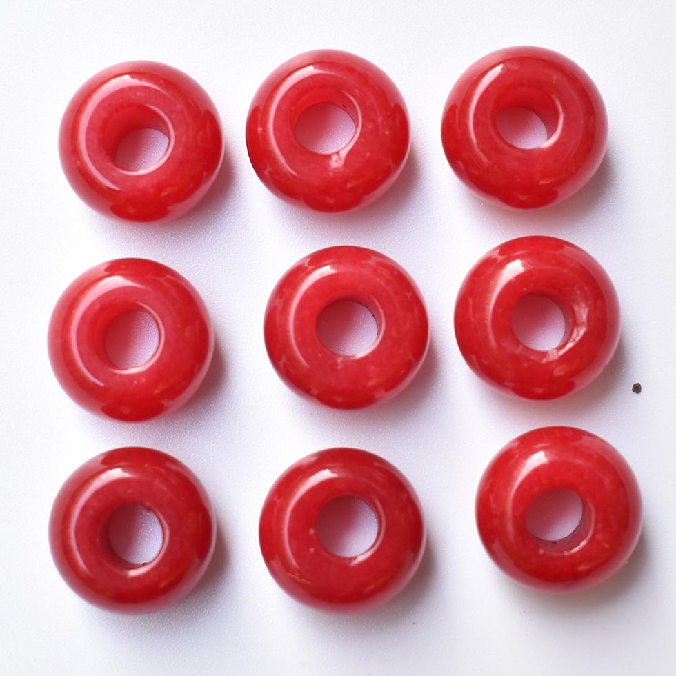 Miniaturbild: Natural stone mixed round shape big hole bead For bracelet 50pcs/lot wholesale 