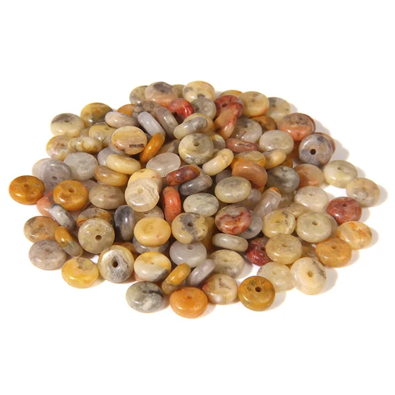 Miniaturbild: 2*6MM Natural Gemstone Beads Agates Tiger Eye Jades Heishi Flat Clips Loose Bead