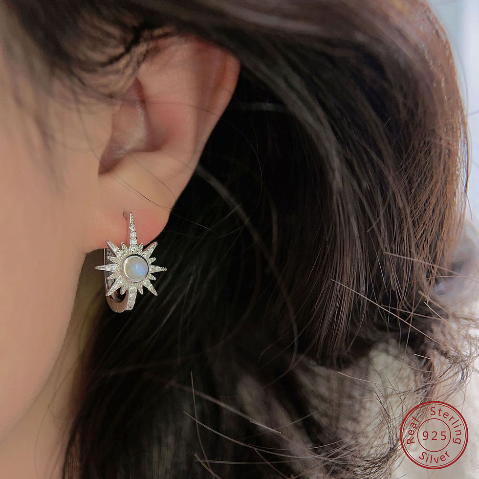 Miniatura: 925 Sterling Silver Personalized Fashion Earrings Simple Moonstone Earrings