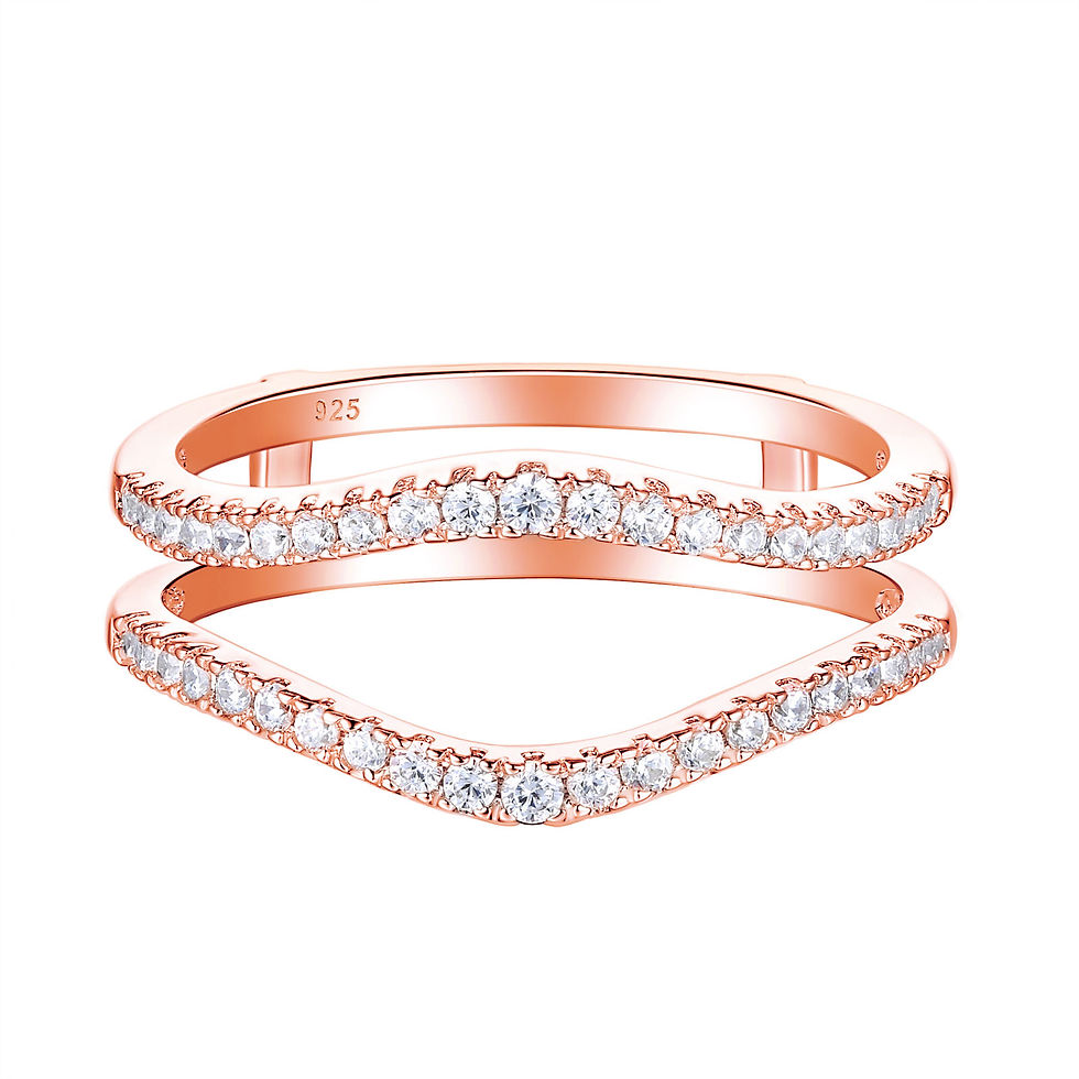 Miniaturbild: Newshe Original 925 Sterling Silver Wedding Rings for Women Enhancers Ring Cubic