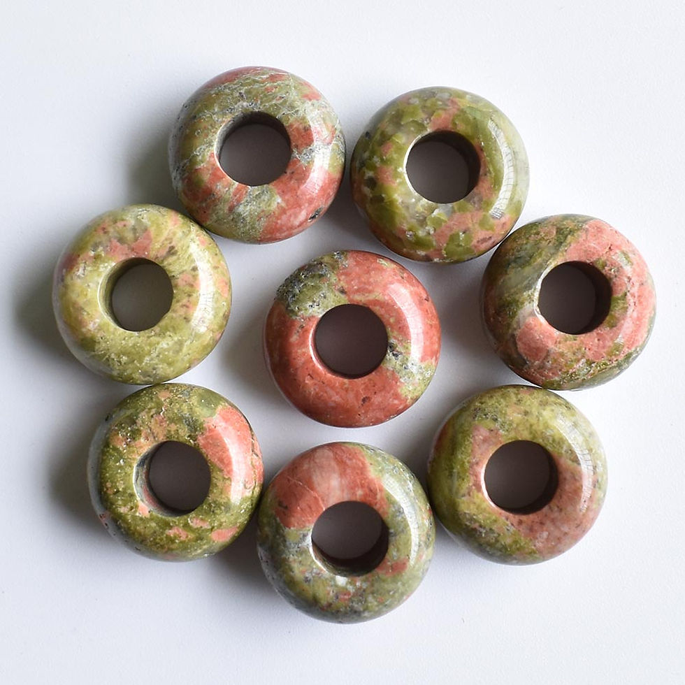 Miniaturbild: Natural stone mixed round shape big hole bead For bracelet 50pcs/lot wholesale 