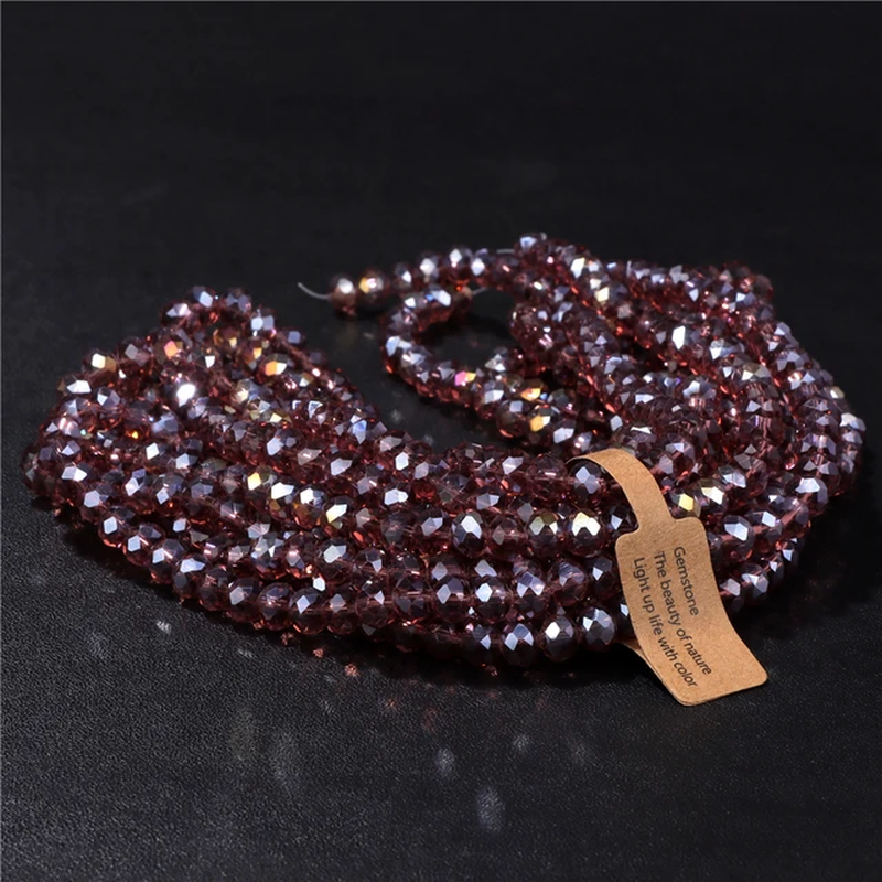Miniaturbild: 4X6Mm/5X8Mm Rondelle Crystal Beads AB Color Faceted Loose Glass Bead for Jewelry