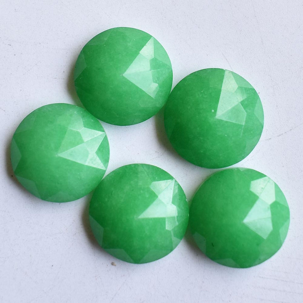 Miniaturbild: Natural stone mixed round cabochon faceted bead for jewelry 16mm Wholesale12pcs