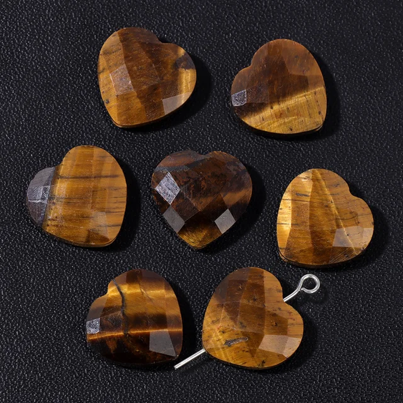 Thumbnail: 15MM Natural Faceted Heart Shape Stone Bead Aventurine Quartz Loose Charms Beads