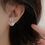 Miniature : 2025 Fashion 100% 925 sterling silver Sweet Rabbit Shape Pearl Zircon Earriings