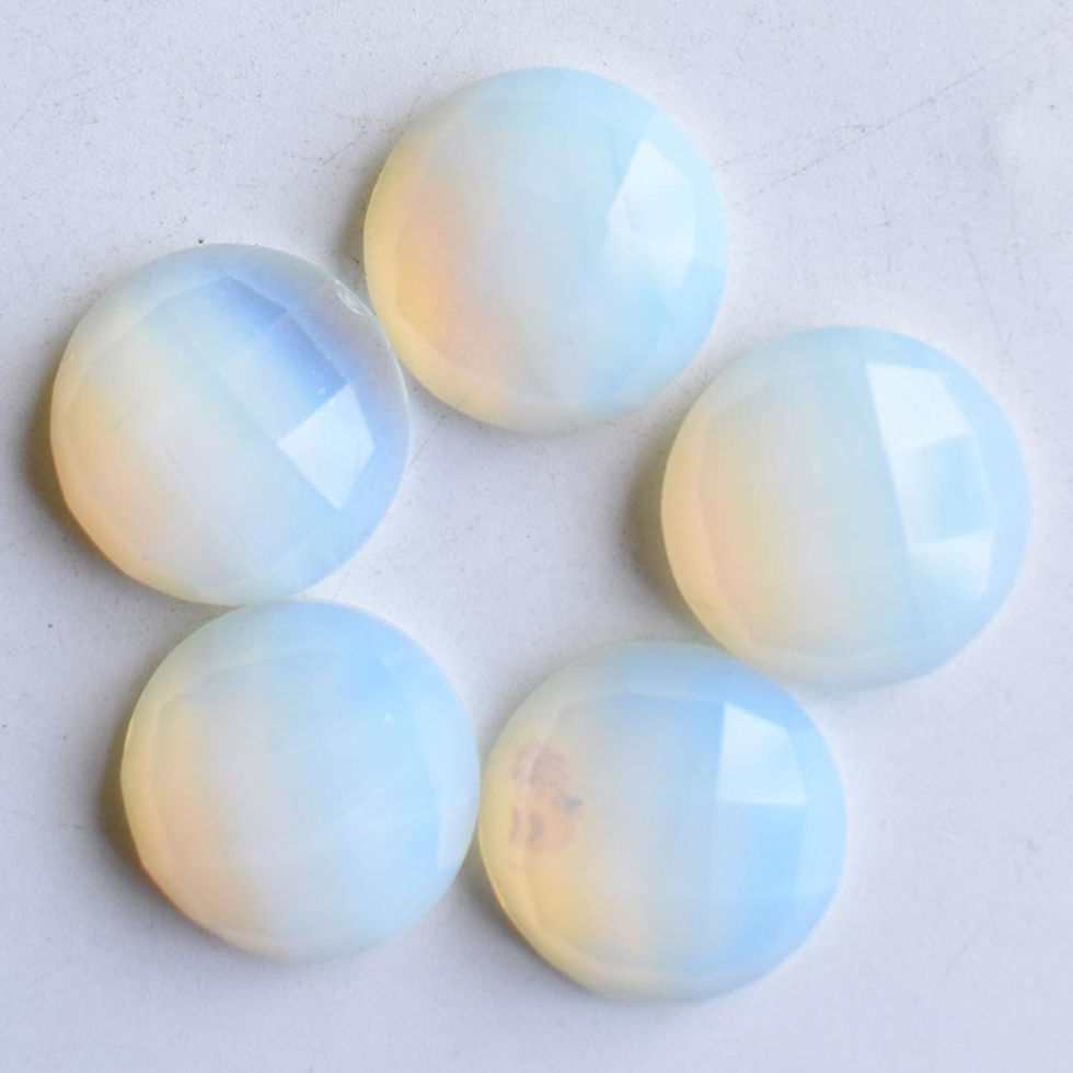 Miniaturbild: Natural stone mixed round cabochon faceted bead for jewelry 16mm Wholesale12pcs