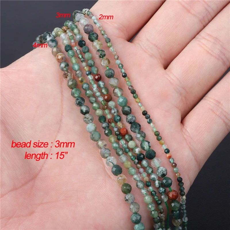 Miniaturbild: Natural Indian Agate Stone Bead Round Tube Cabochon Beads Fit Bracelet Necklace 