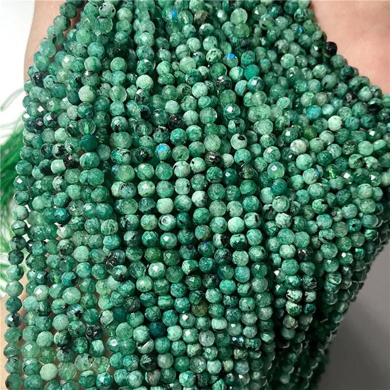 Miniature : 2 3Mm Natural Labradorite Moonstone Crystal Stone Round Faceted Loose Beads15.5"