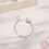 Miniature : 925 Sterling Silver Open Ring Personalized Pearl Inlay Vintage & Elegant Ring