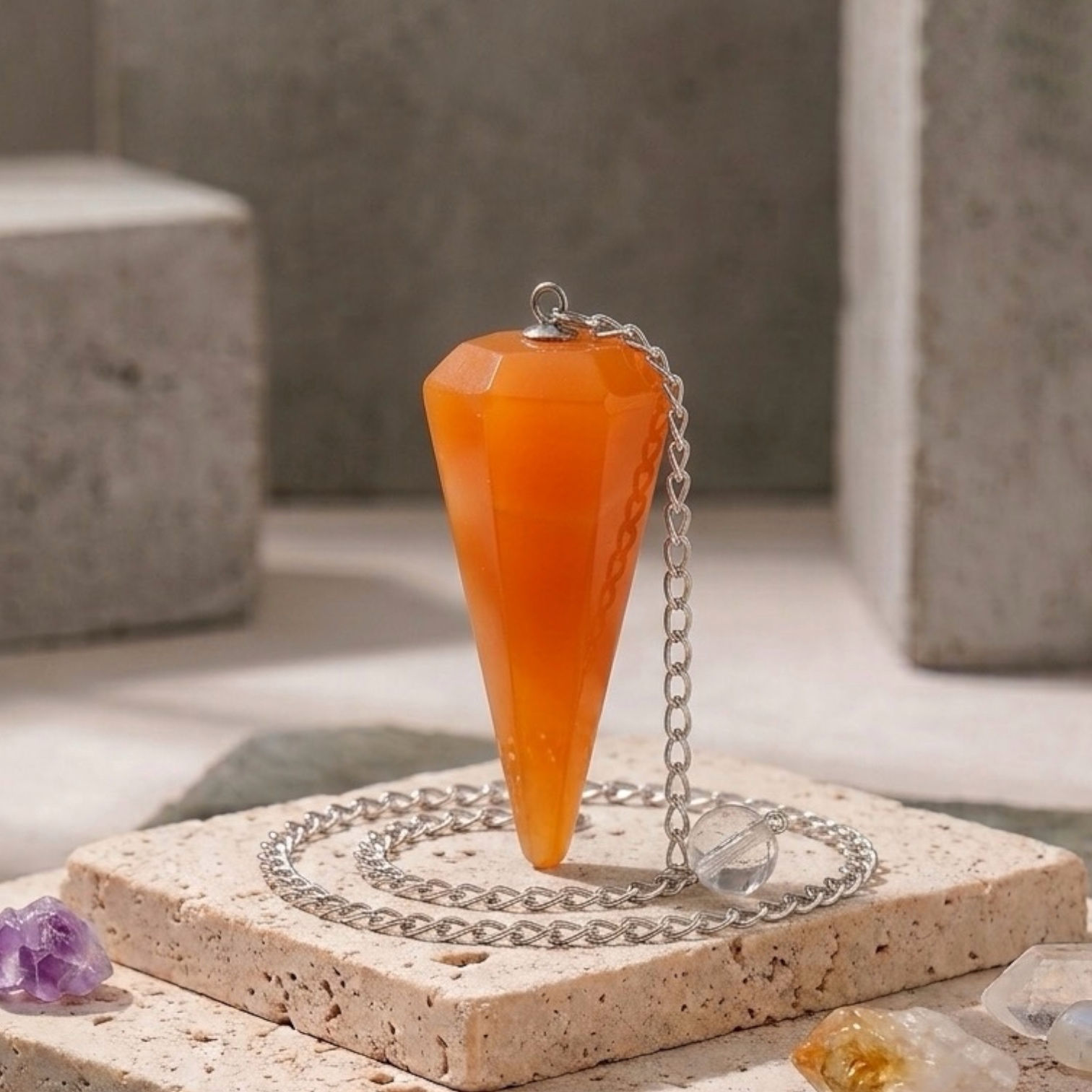 Red Aventurine Pendulum | Root Chakra Healing Crystal | Reiki Dowsing Tool