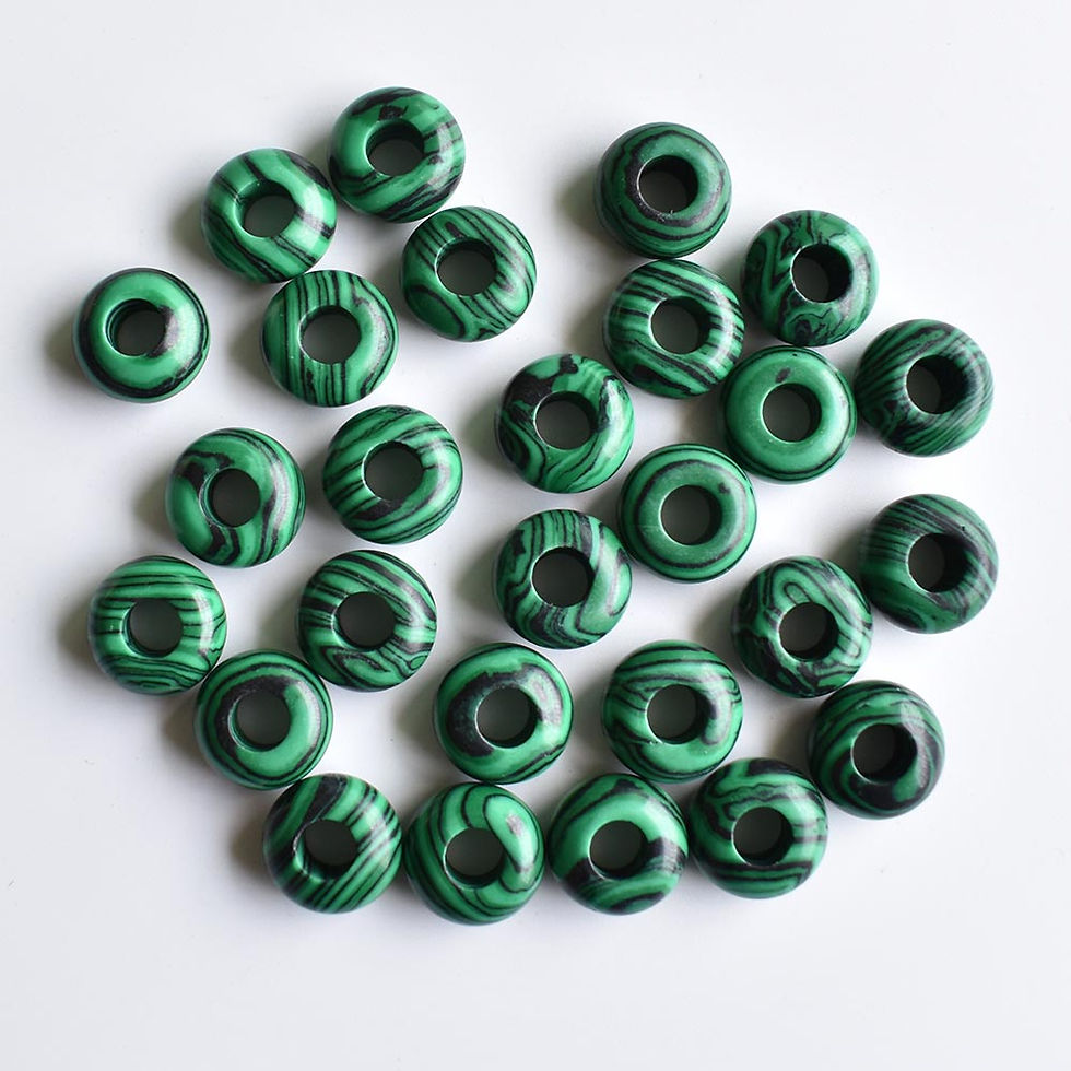 Miniaturbild: Natural stone mixed round shape big hole bead For bracelet 50pcs/lot wholesale 