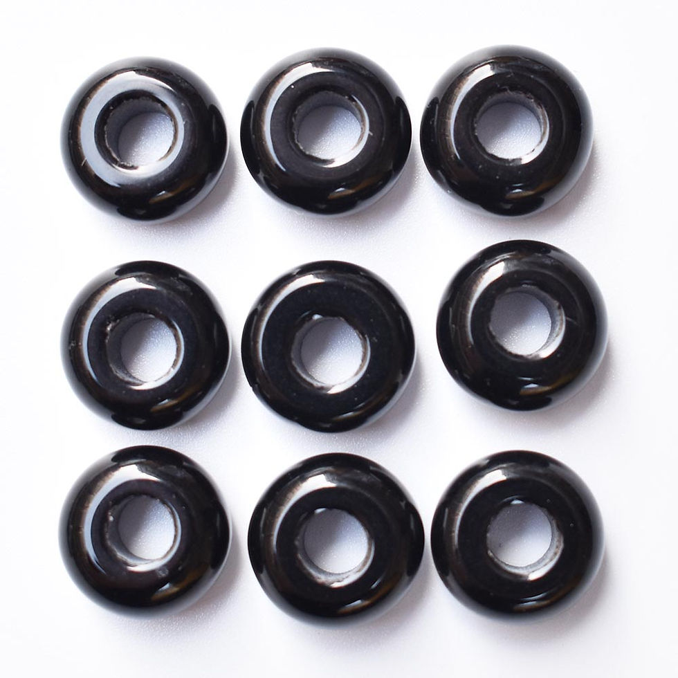 Miniaturbild: Natural stone mixed round shape big hole bead For bracelet 50pcs/lot wholesale 