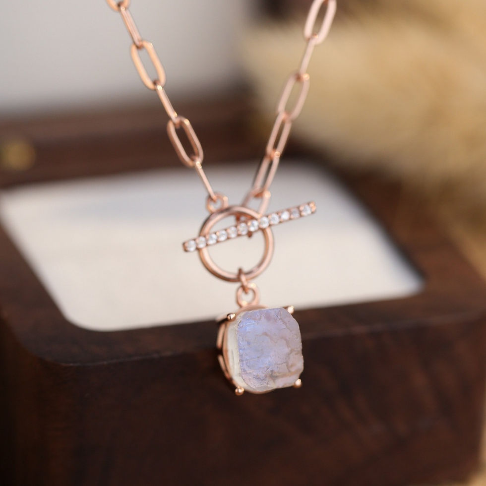Miniaturbild: European and American New Personalized S925 Silver Moonlight Stone Necklace