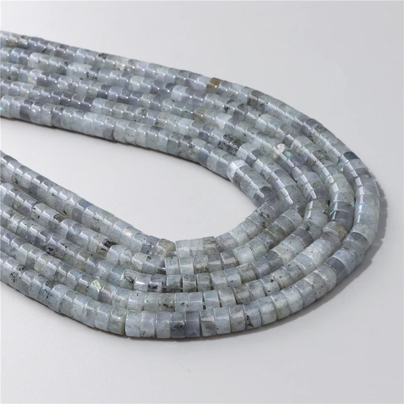 Miniaturbild: Natural Flat Round Disc Bead 6X3MM Sea Sediment Amethyst Rondelle Stone Bead 