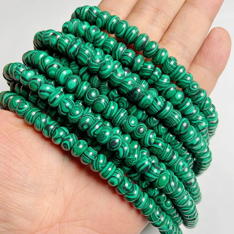 Miniaturbild: Natural Gemstone Bead Rondelle Shape Loose Abacus Beads for Handmade Jewelry 