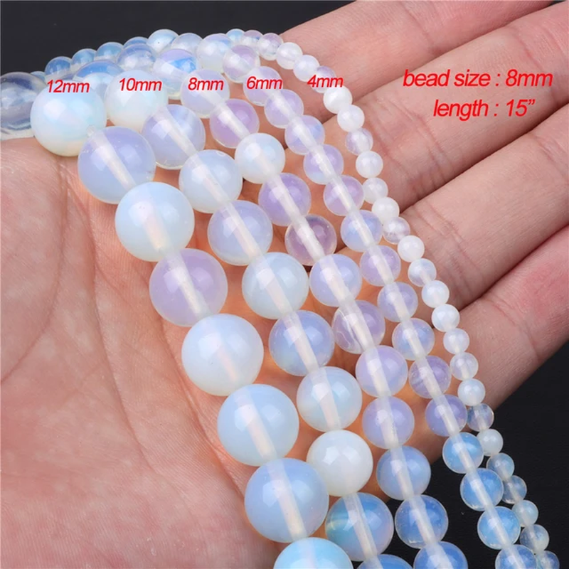 Miniaturbild: Natural Opal Beads round Square Chips Opalite Stone Bead Fit DIY Women Bracelets