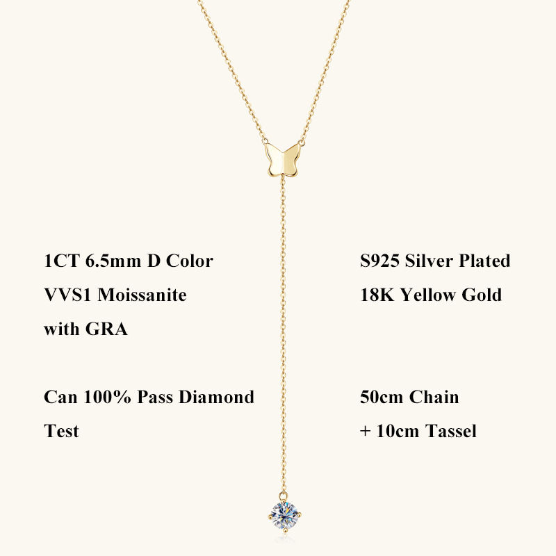 Miniatura: Full 3MM 1.2cttw D Color Moissanite Pendant Necklaces S925 Silver 18K White Gold
