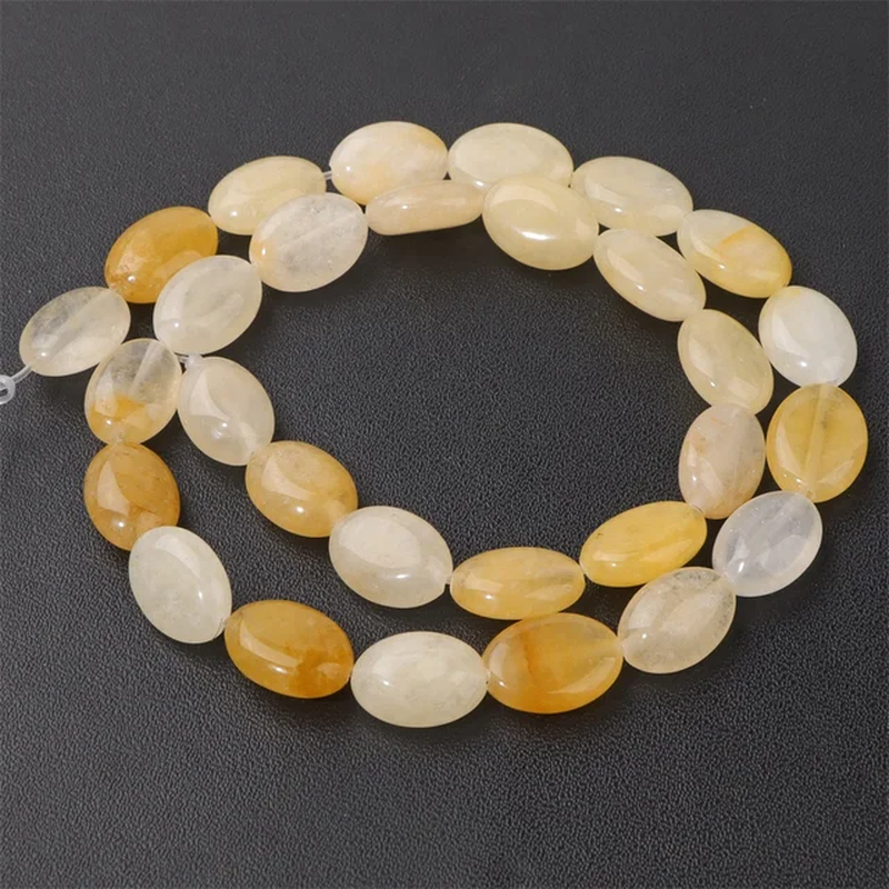 Miniaturbild: 10X15Mm Natural Blue Jaspers Stone Beads Flat Oval Green Aventurines Beads 