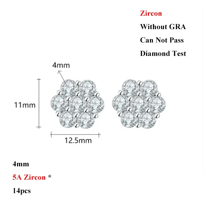 الصورة المصغرة: 7-Stone Full 5mm D Color Moissanite Pendant Necklace for Women S925 Silver 3.5ct