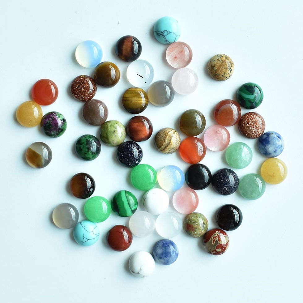 Miniatura: Wholesale high quality natural stone, all sizes of round no hole beads 
