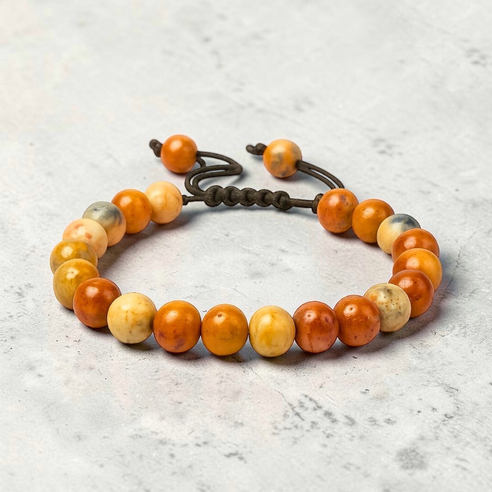 Natural Crazy Lace Agate Bracelet | Mexican Laughter Stone Healing Jewelry