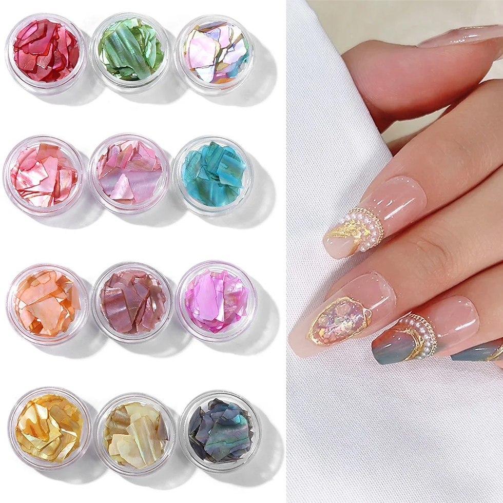 Thumbnail: Irregular Abalone Fragments Chips Gravel Shell Glitter Flakes Art Decoration 