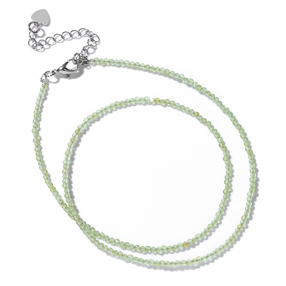 Miniature : 2-3mm Faceted Gemstone Choker Necklace – Labradorite Quartz Healing Gift