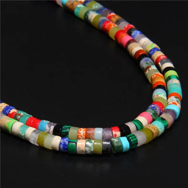 Miniaturbild: Natural Turquoises Bead Blue Rondelle Cube Shape Loose Gemstone Bead for Jewelry