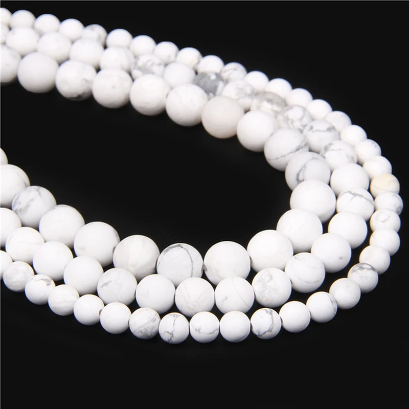 Miniatura: Natural Black White Stone Bead  Labradorite Quartzs Jaspers Beads for Jewelry 