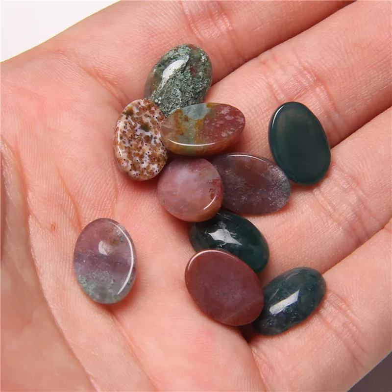 Miniatura: 10Pcs/Lot Natural Stone Cabochon 8-25MM Tiger Eye Agat Oval Cameo Fit DIY Beaded