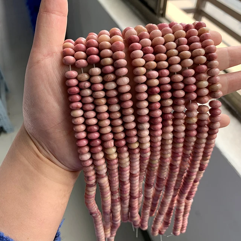 Miniaturbild: Natural Gemstone Bead Rondelle Shape Loose Abacus Beads for Handmade Jewelry 