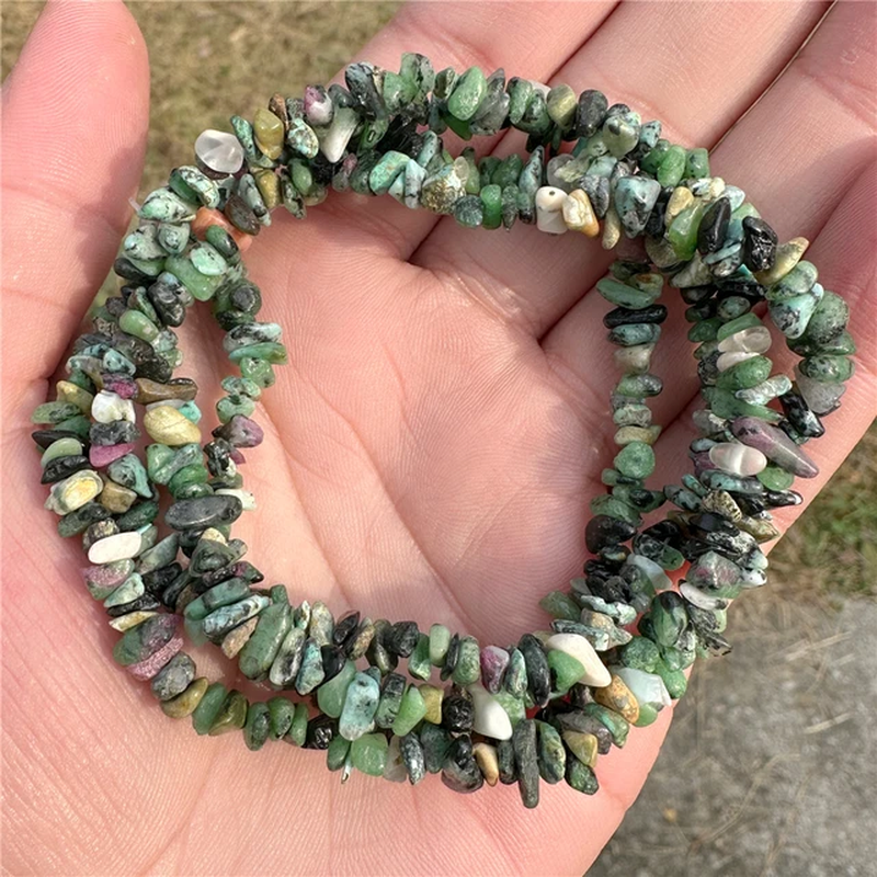 Thumbnail: Natural Gravel Stone Beads Lapis Lazuil Bostwana Sodalite Chips Bead Uncut 3-5Mm