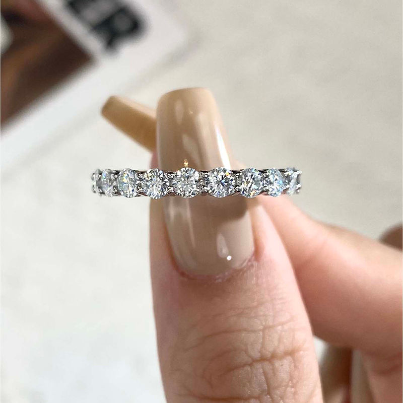 Miniaturbild: 2.2ct-7ct D Color Moissanite Diamond Rings for Women Fine Jewely 925 Silver