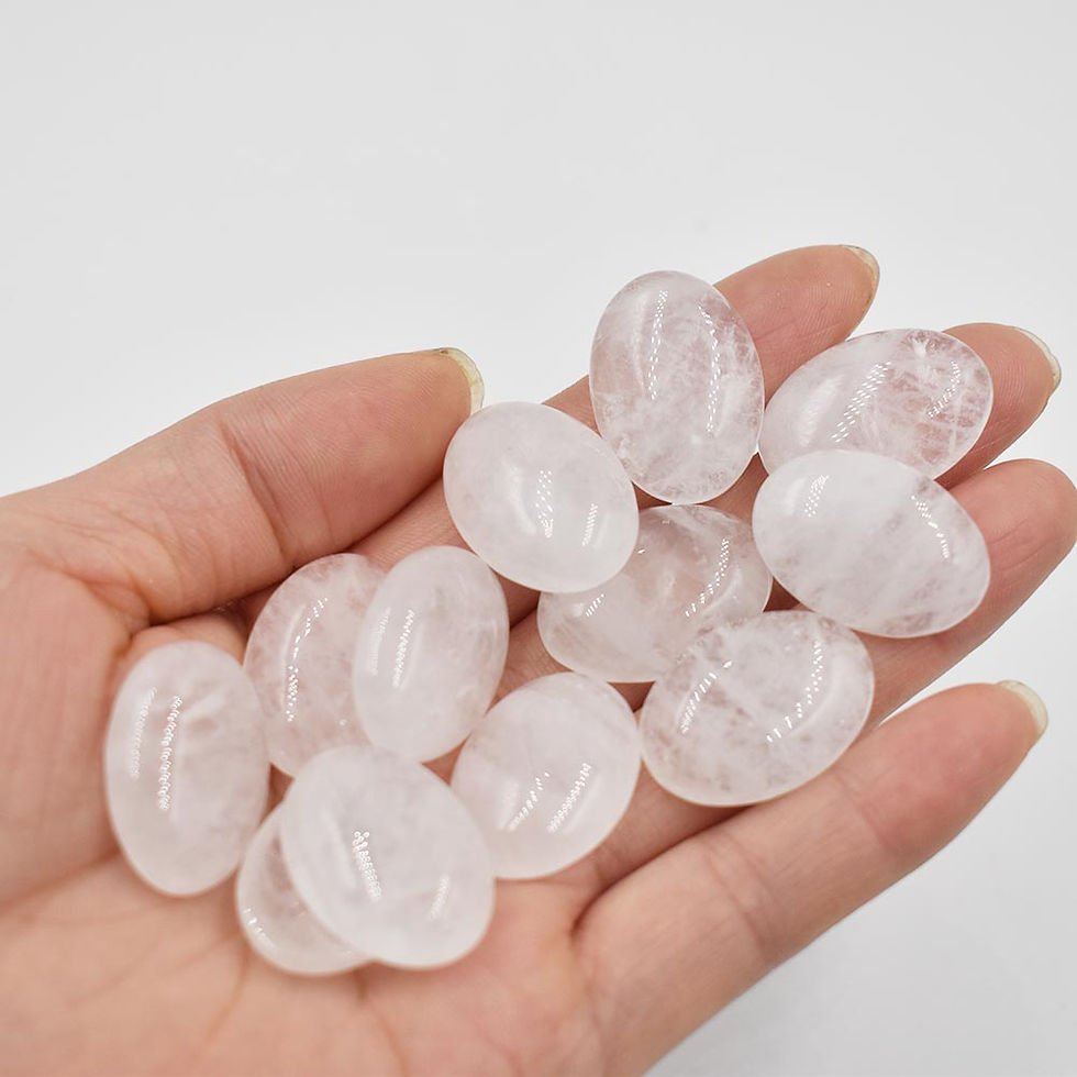 Miniaturbild: Natural white crystal stone oval CABOCHON 25x18mm for jewelry Wholesale 20pcs