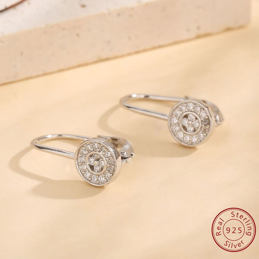 Miniaturbild: Minimalist small accessories retro women's 100% 925 sterling silver earrings 