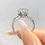 Miniaturbild: Luxury D color 2CT Moissanite Diamond Gemstone Rings for Women Gift 925 Silver